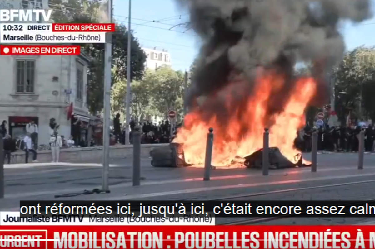 17 octobre : Castagne à Marseille (capture BFMTV)