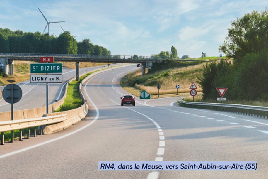 RN4 dans la Meuse (photo Région Grand Est)