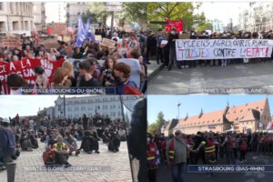 Manif des lycéens en France (capture TF1)