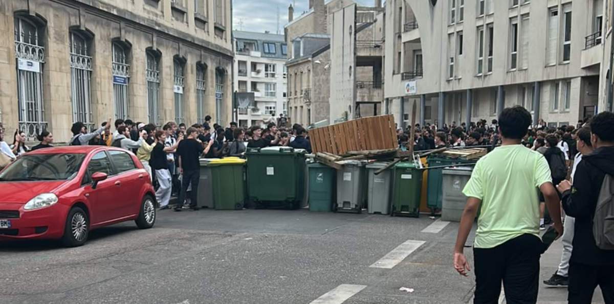 Un peu de castagne devant le Lycée Loritz à Nancy (DR)